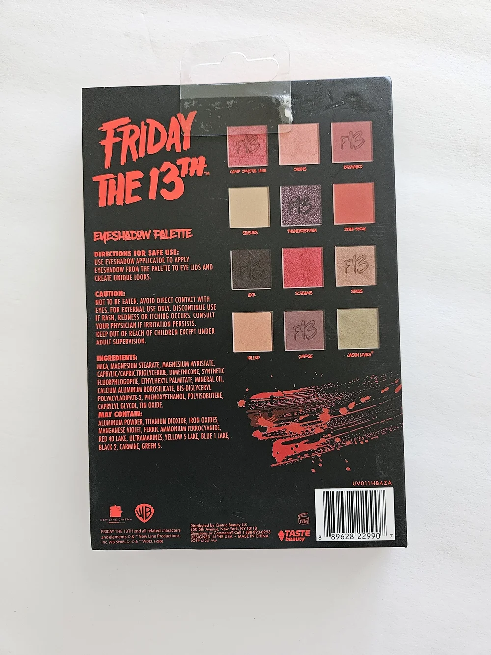 (#143) Friday the 13th Glow-In-The-Dark Eyeshadow 12 set Palette